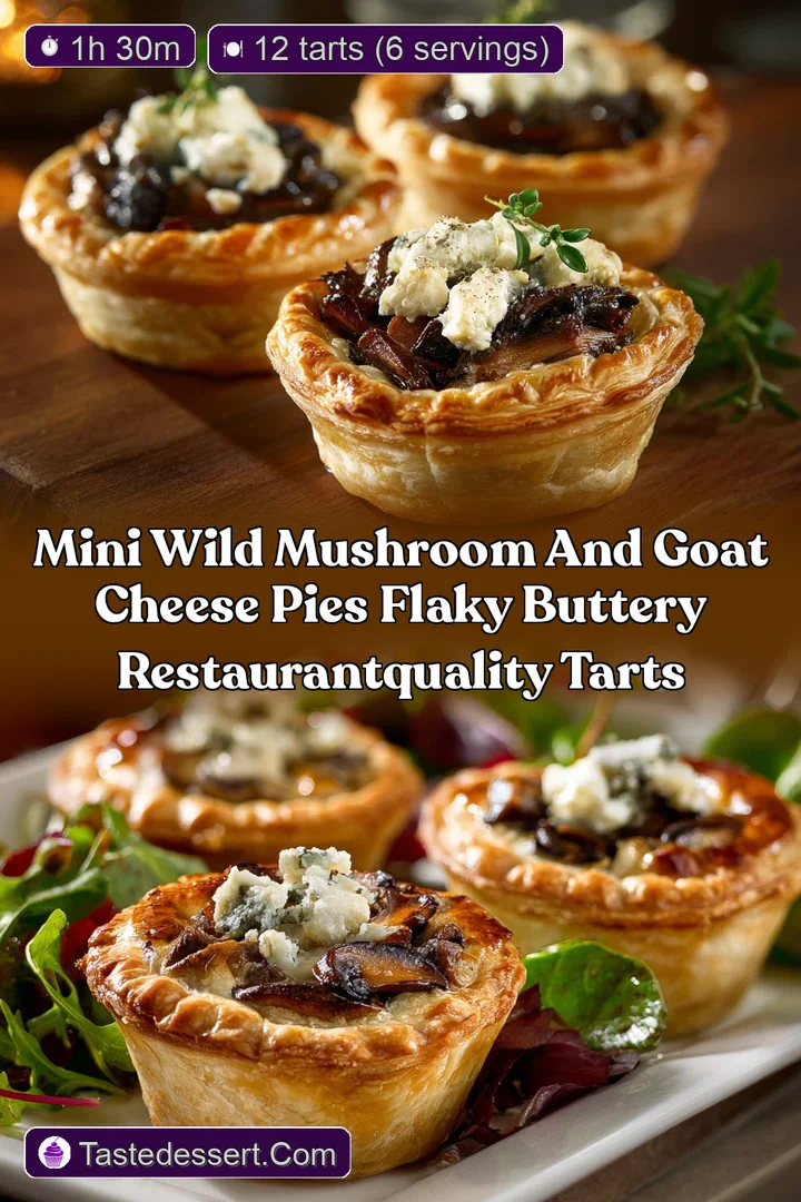 Mini Wild Mushroom and Goat Cheese Pies Flaky Buttery RestaurantQuality Tarts