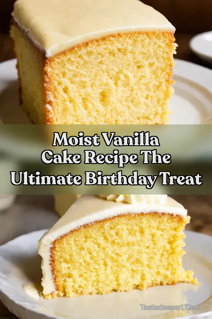Moist Vanilla Cake Recipe The Ultimate Birthday Treat
