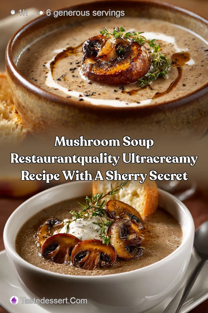 Mushroom Soup RestaurantQuality UltraCreamy Recipe with a Sherry Secret
