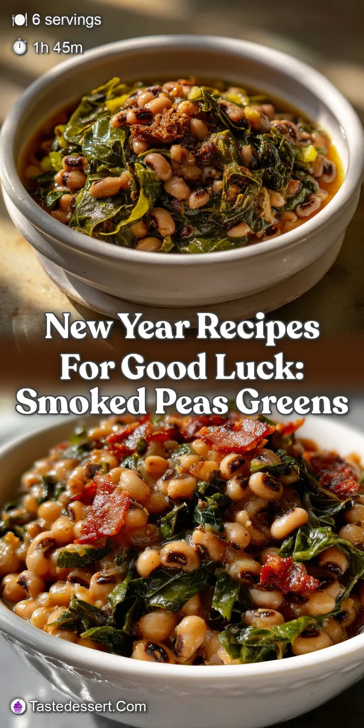 New Year Recipes for Good Luck: Smoked Peas Greens