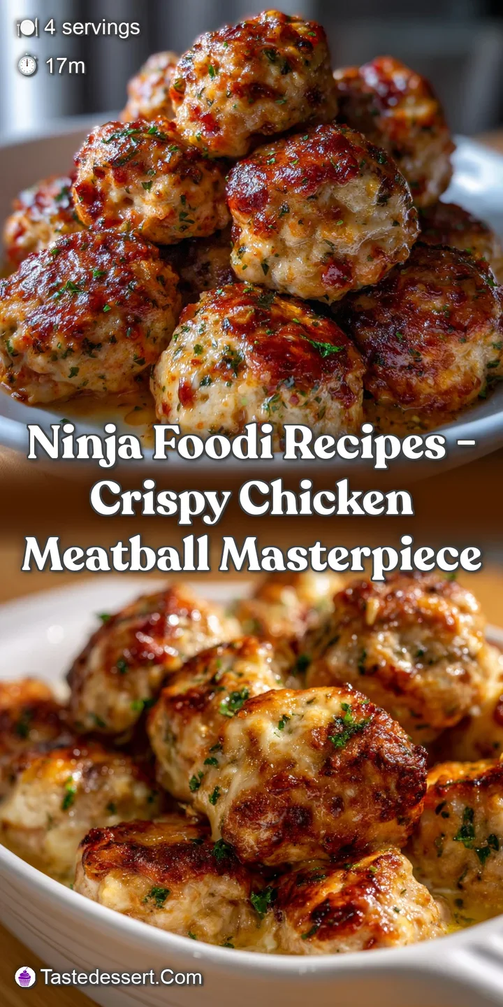 ninja foodi recipes - Crispy Chicken Meatball Masterpiece