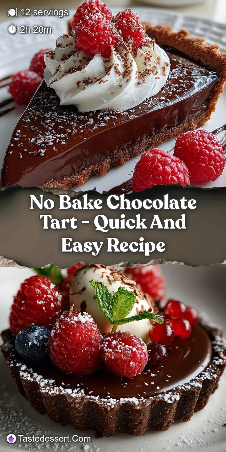 Close-up of a glossy, creamy chocolate tart. Intense dark color hints at a rich, melt-in-your-mouth experience.