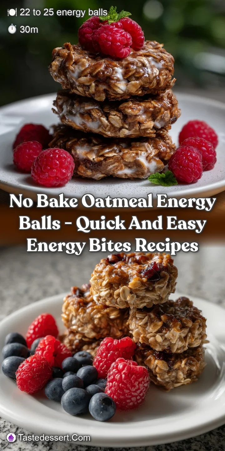 No Bake Oatmeal Energy Balls - Quick and Easy Energy Bites Recipes