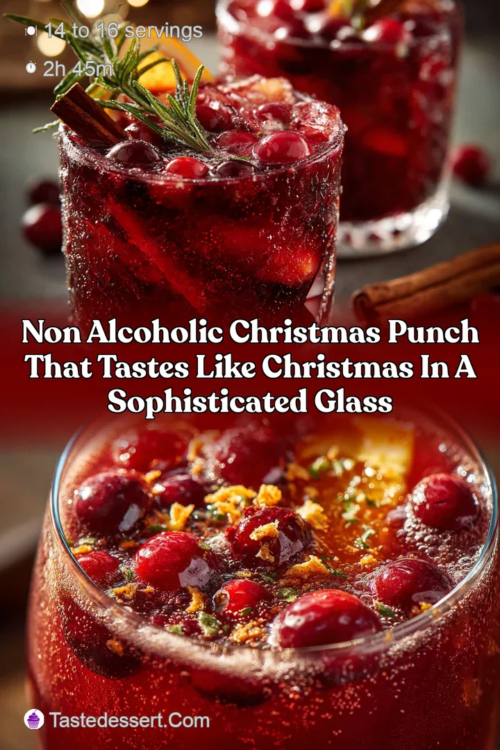 Non Alcoholic Christmas Punch that tastes like Christmas in a sophisticated glass