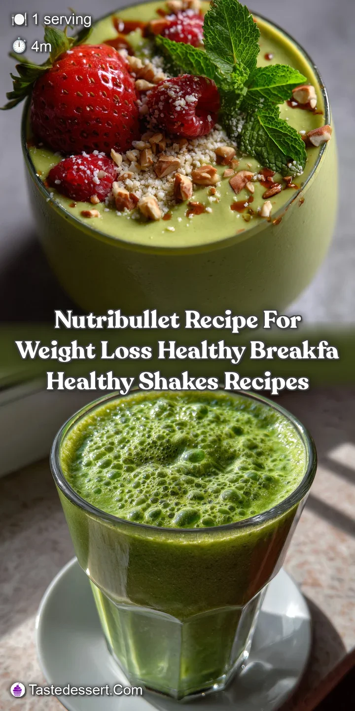 Nutribullet Recipe for Weight Loss Healthy Breakfa Healthy Shakes Recipes