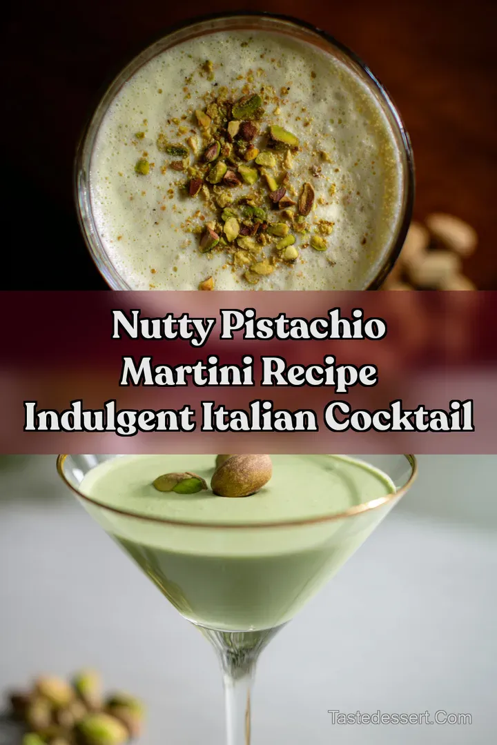 Nutty Pistachio Martini Recipe Indulgent Italian Cocktail