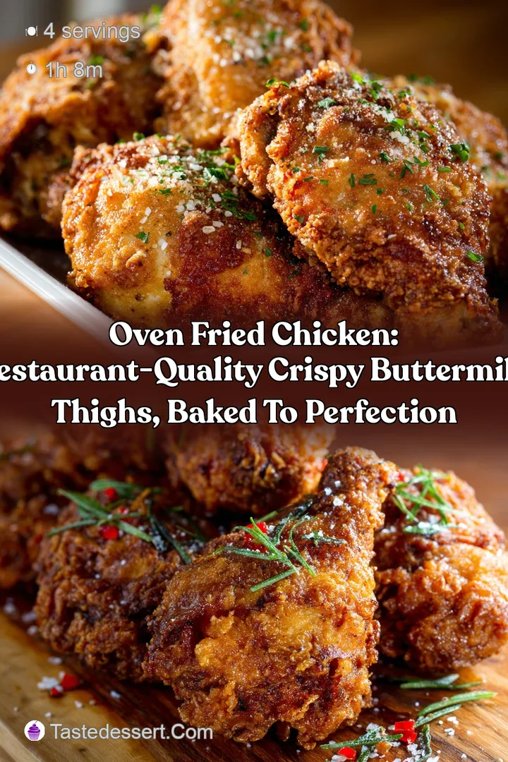 Oven Fried Chicken: Restaurant-Quality Crispy Buttermilk Thighs Baked to Perfection