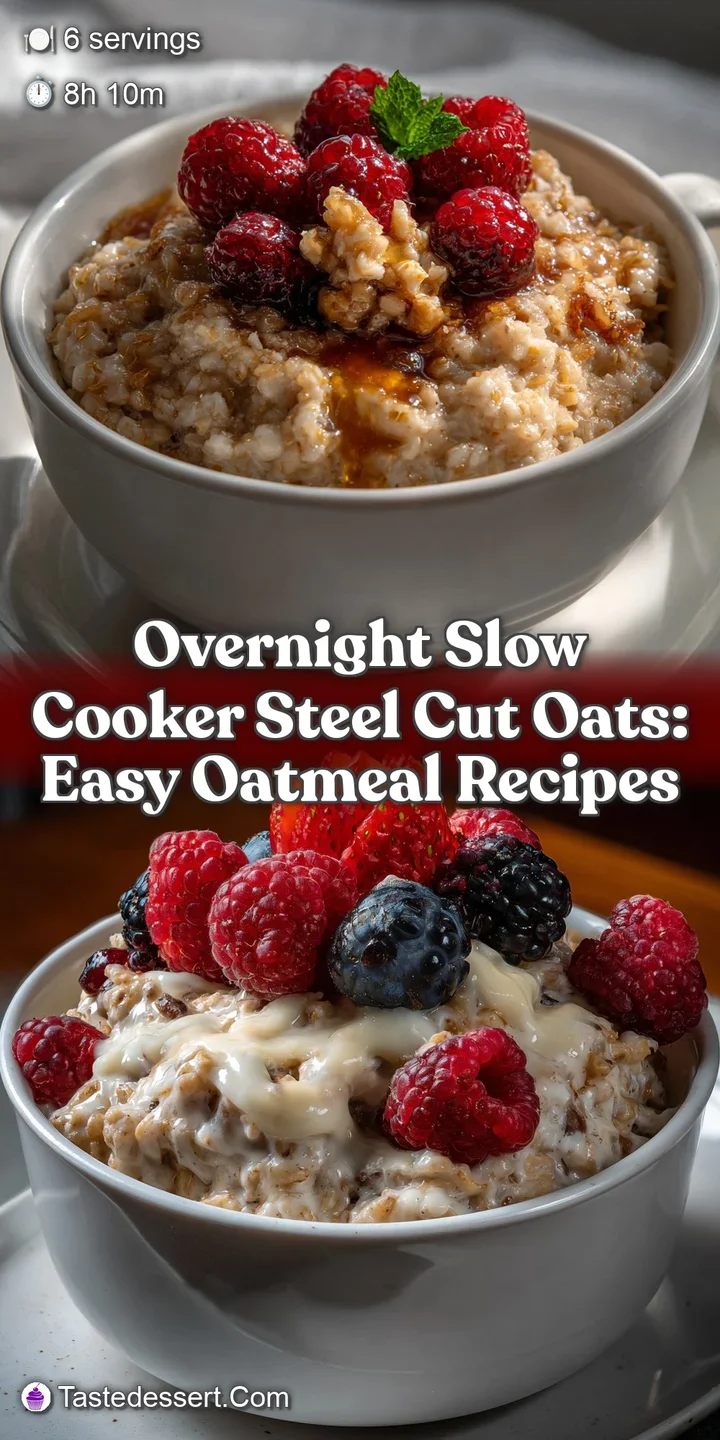 Overnight Slow Cooker Steel Cut Oats: Easy Oatmeal Recipes
