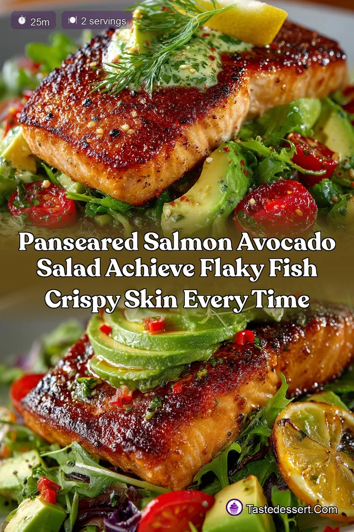 PanSeared Salmon Avocado Salad Achieve Flaky Fish Crispy Skin Every Time