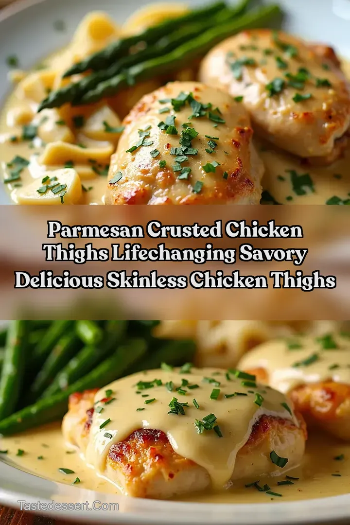 Parmesan Crusted Chicken Thighs LifeChanging Savory delicious skinless chicken thighs