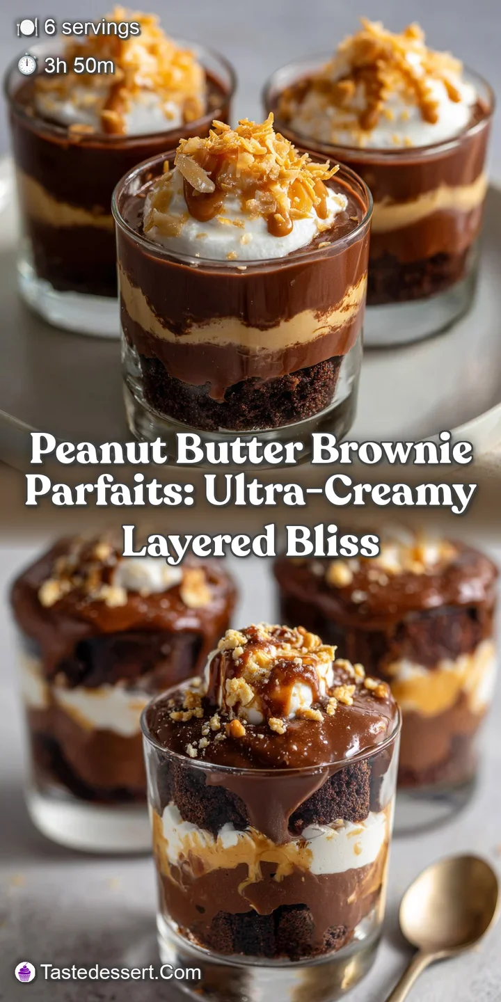 Peanut Butter Brownie Parfaits: Ultra-Creamy Layered Bliss