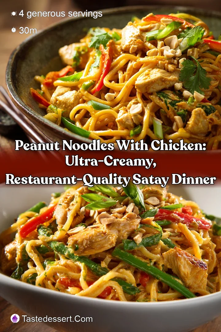 Peanut Noodles With Chicken: Ultra-Creamy Restaurant-Quality Satay Dinner