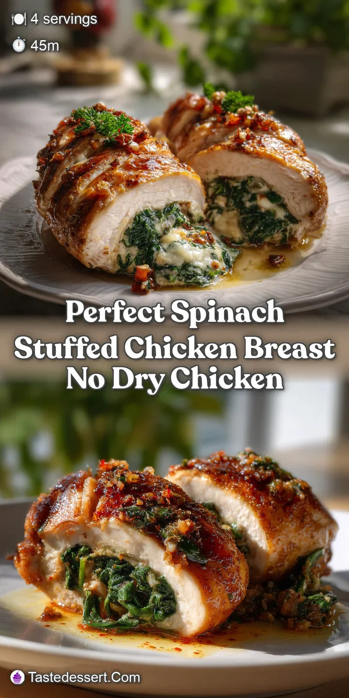 Perfect Spinach Stuffed Chicken Breast No Dry Chicken