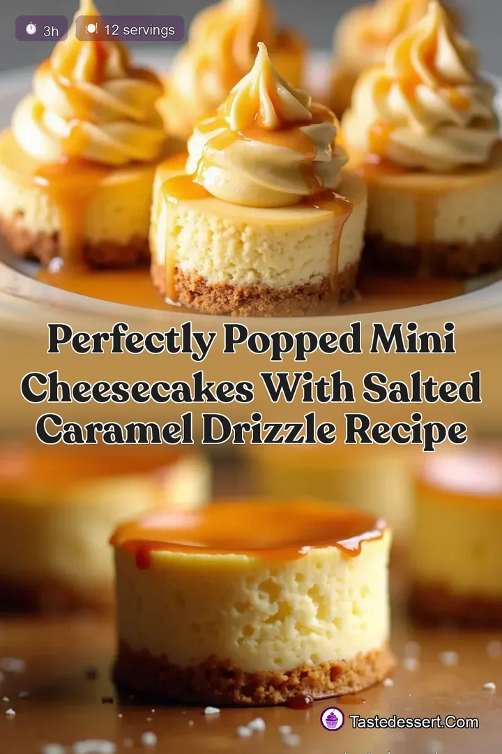 Perfectly Popped Mini Cheesecakes with Salted Caramel Drizzle Recipe