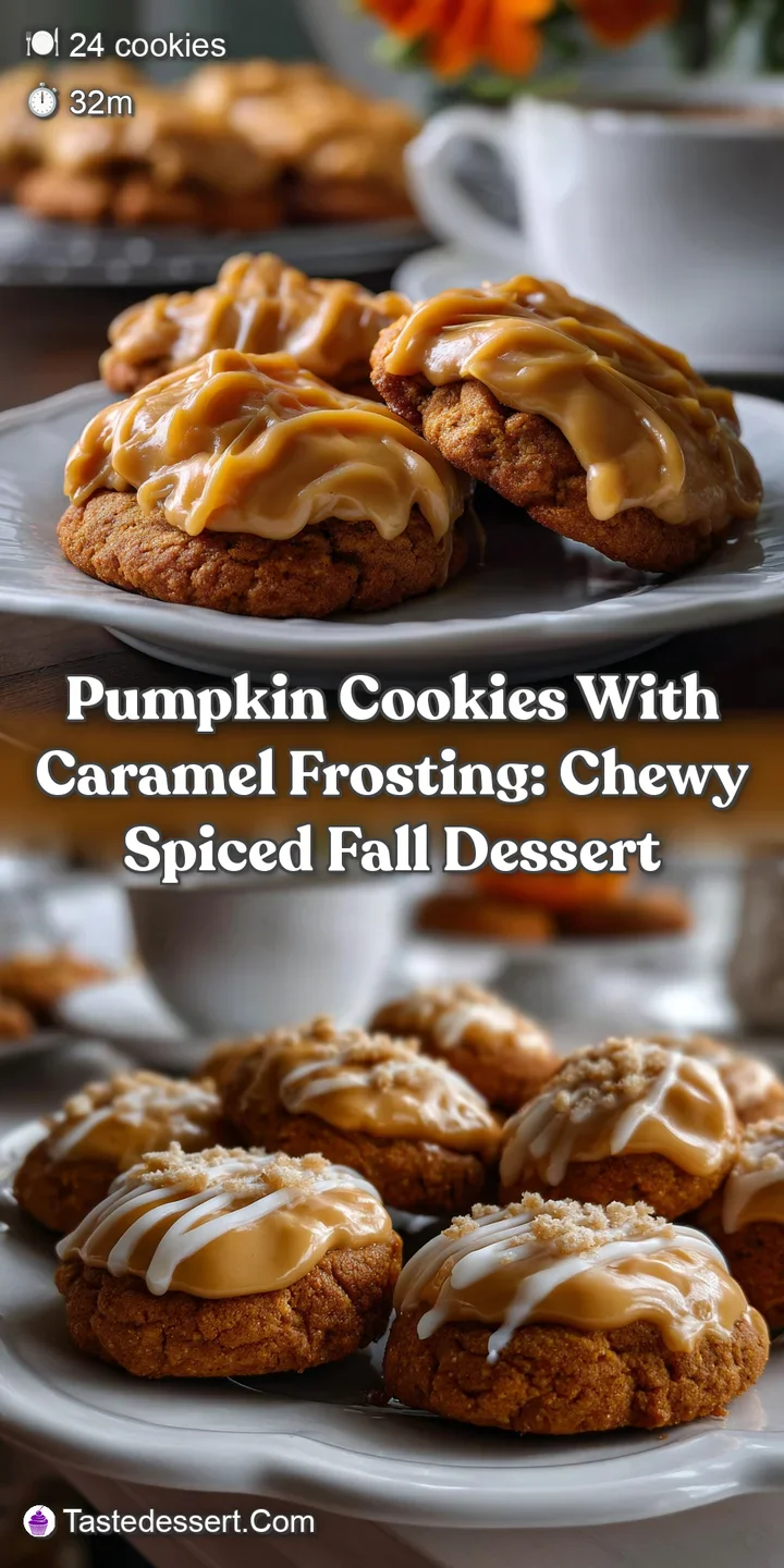 Pumpkin Cookies with Caramel Frosting: Chewy Spiced Fall Dessert
