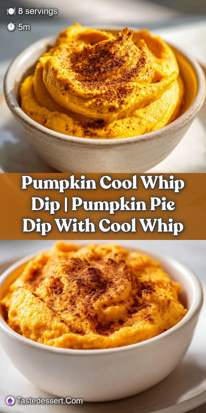 Close-up of a graham cracker dipping into a thick, airy orange pumpkin cream with a light dusting of cinnamon.