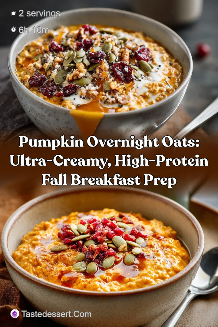 Pumpkin Overnight Oats: Ultra-Creamy High-Protein Fall Breakfast Prep