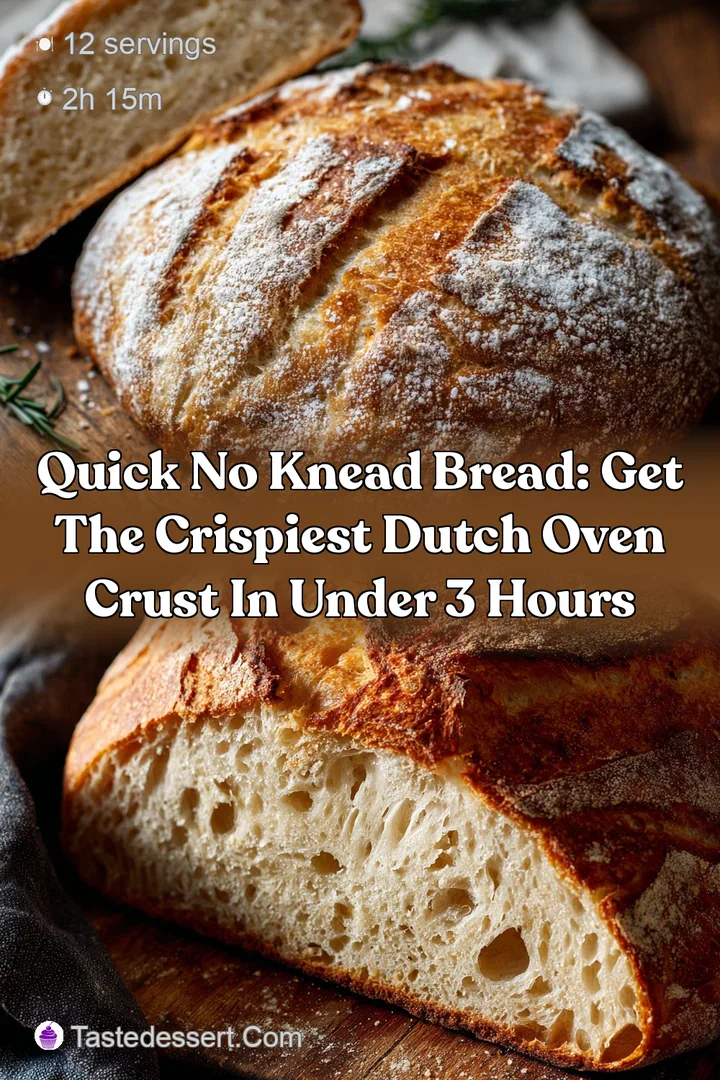 Quick No Knead Bread: Get the Crispiest Dutch Oven Crust in Under 3 Hours