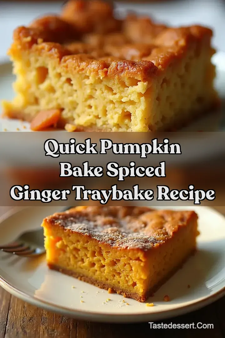 Quick Pumpkin Bake Spiced Ginger Traybake Recipe