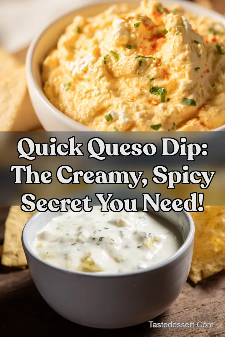 Quick Queso Dip: The Creamy Spicy Secret You Need! : PIN FOR LATER Quick Queso Dip: The Creamy Spicy Secret You Need!
