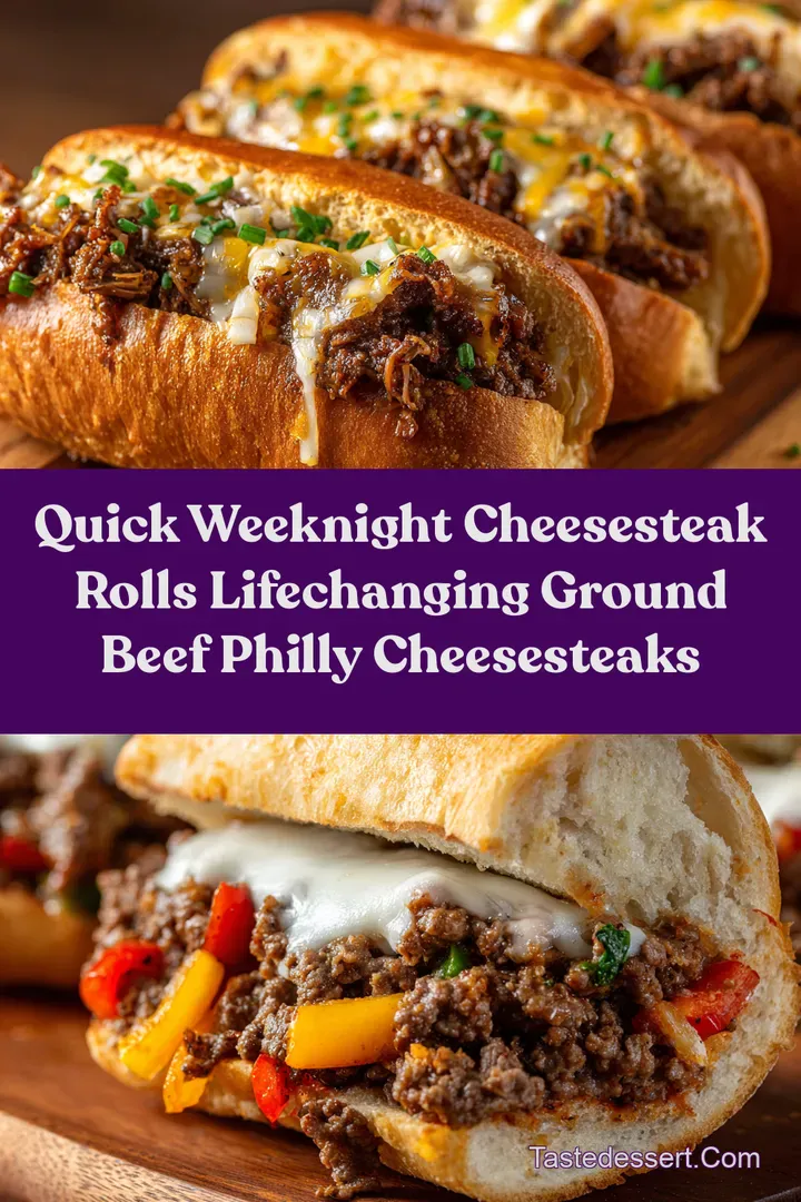 Quick Weeknight Cheesesteak Rolls LifeChanging Ground Beef Philly Cheesesteaks