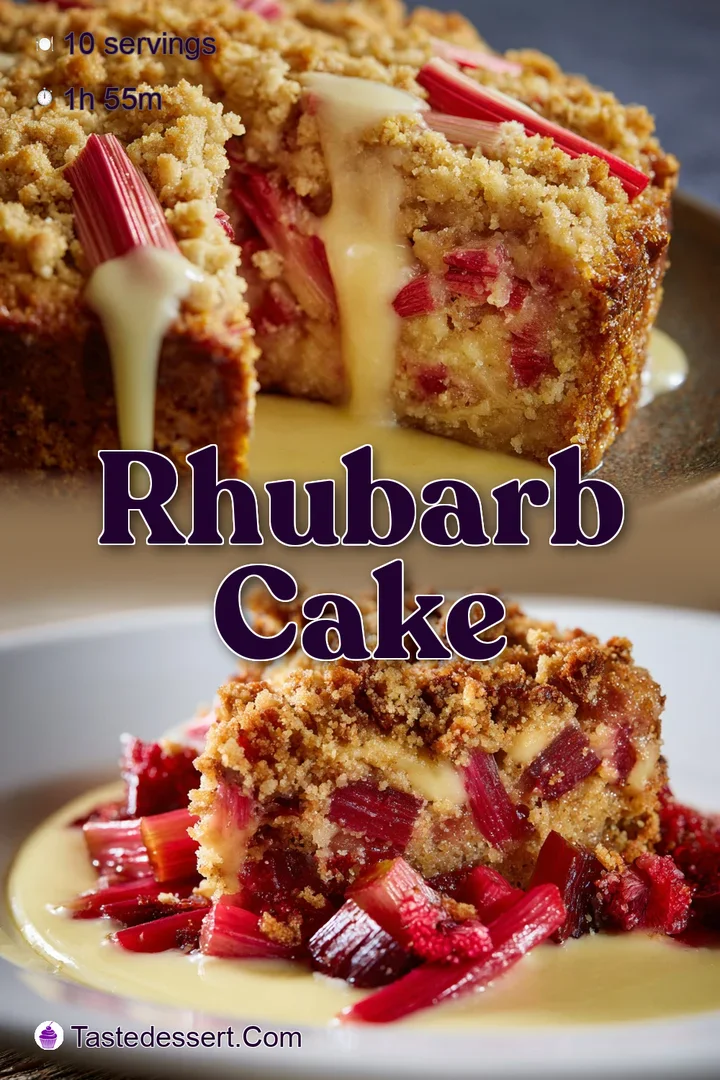 Rhubarb Cake: The Great British Custard Crumble Recipe - Taste Dessert