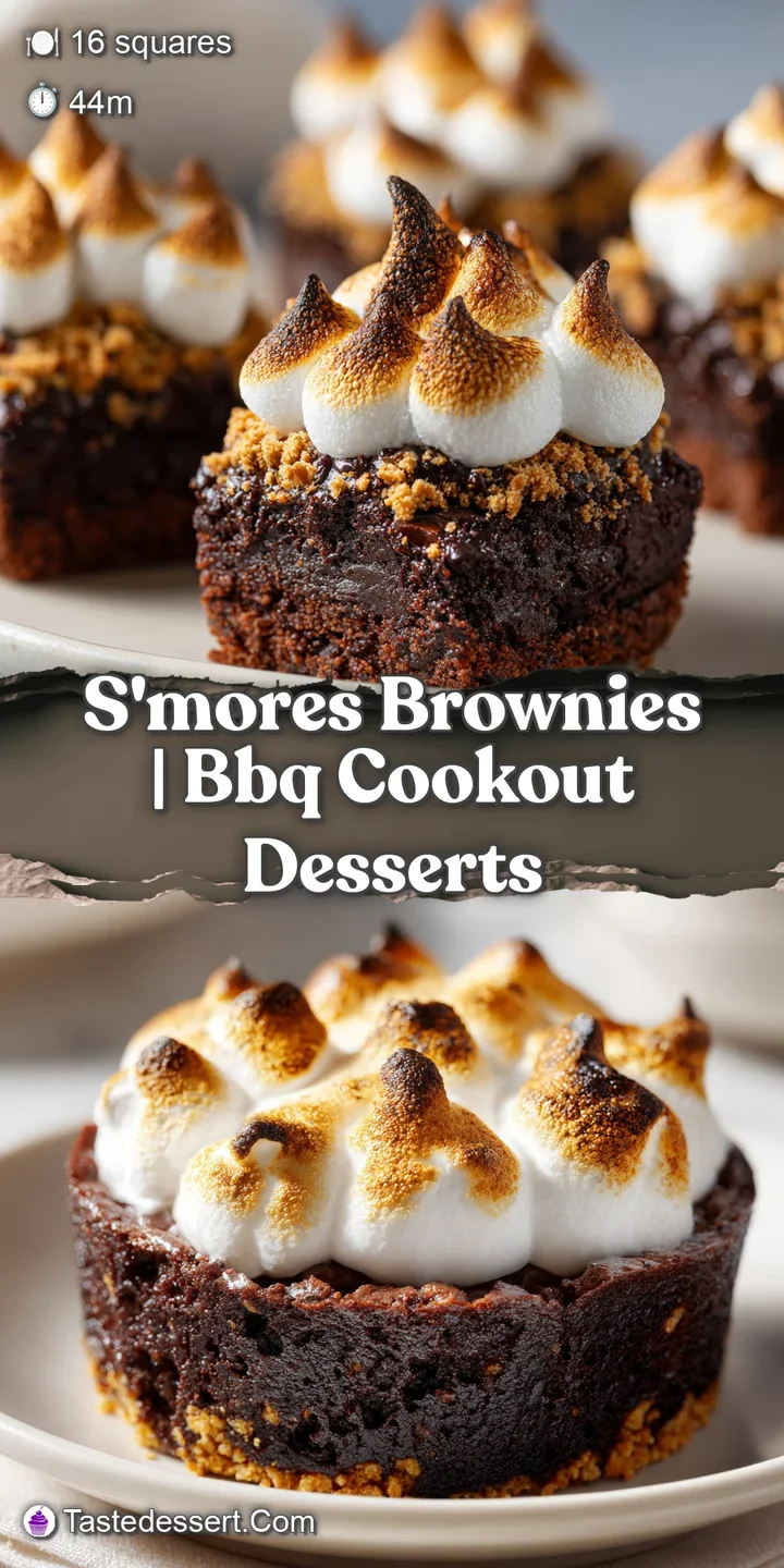 Close-up of toasted, gooey marshmallows and rich melted chocolate atop a golden, buttery graham cracker base.