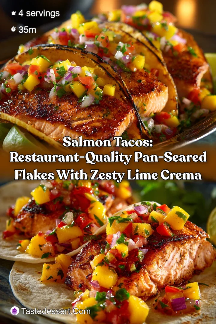 Salmon Tacos: Restaurant-Quality Pan-Seared Flakes with Zesty Lime Crema
