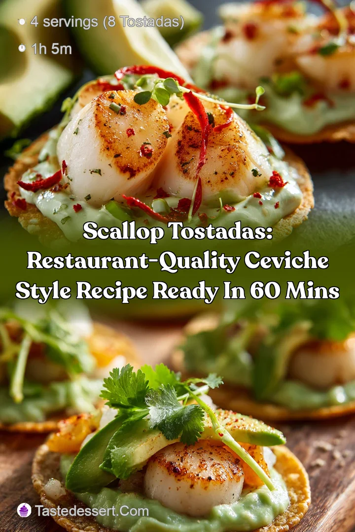 Scallop Tostadas: Restaurant-Quality Ceviche Style Recipe Ready in 60 Mins