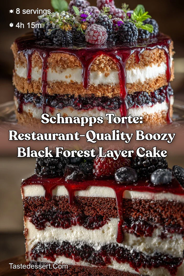 Schnapps Torte: Restaurant-Quality Boozy Black Forest Layer Cake