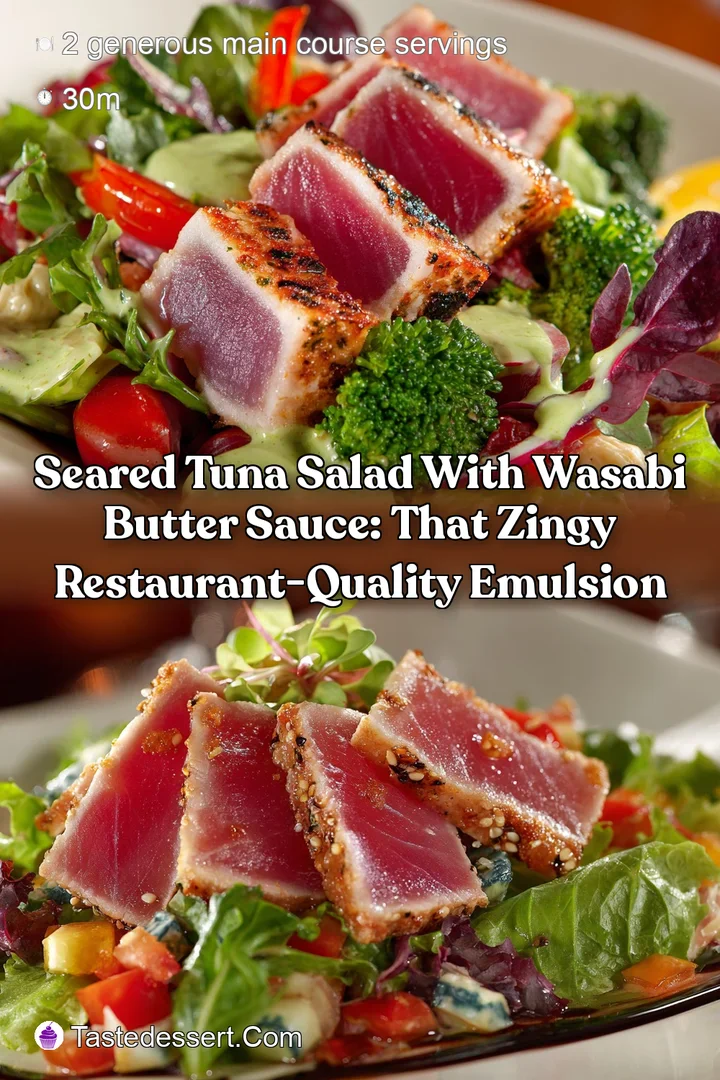 Seared Tuna Salad with Wasabi Butter Sauce: That Zingy Restaurant-Quality Emulsion