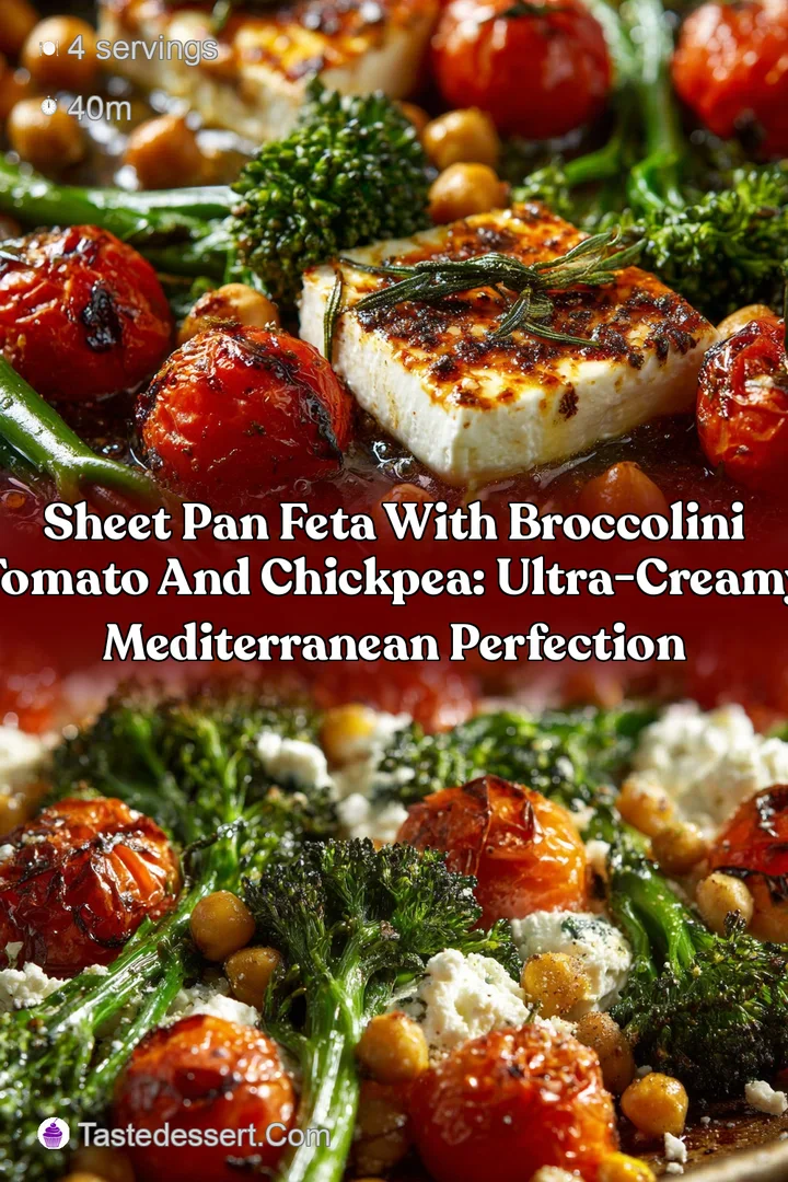 Sheet Pan Feta with Broccolini Tomato and Chickpea: Ultra-Creamy Mediterranean Perfection