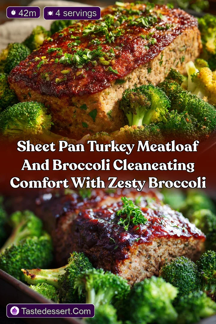 Sheet Pan Turkey Meatloaf and Broccoli CleanEating Comfort with Zesty Broccoli