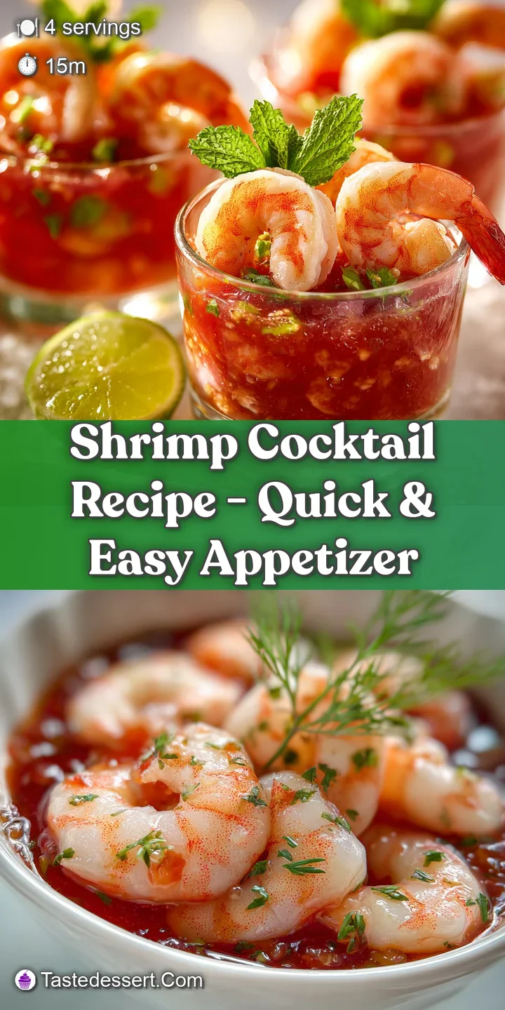 Close-up of glistening, chilled shrimp with visible seasoning; cocktail sauce swirl visible in the background.