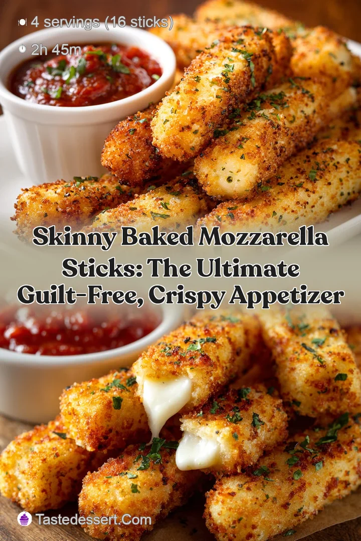 Skinny Baked Mozzarella Sticks: The Ultimate Guilt-Free Crispy Appetizer