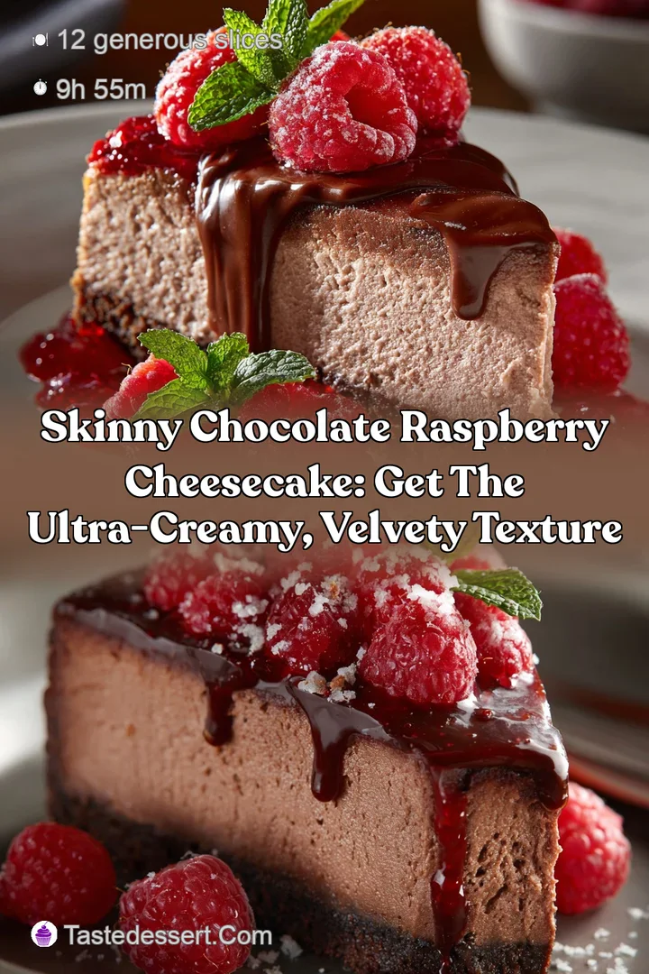 Skinny Chocolate Raspberry Cheesecake: Get the Ultra-Creamy Velvety Texture