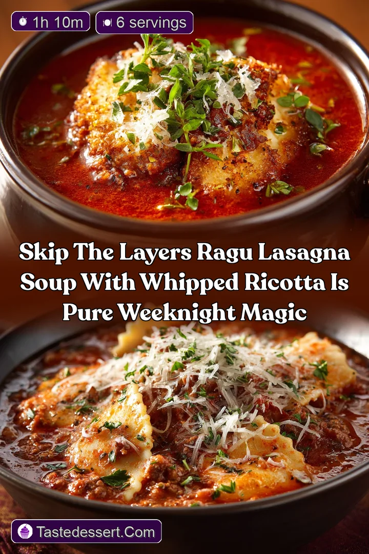 Skip the Layers Ragu Lasagna Soup with Whipped Ricotta is Pure Weeknight Magic