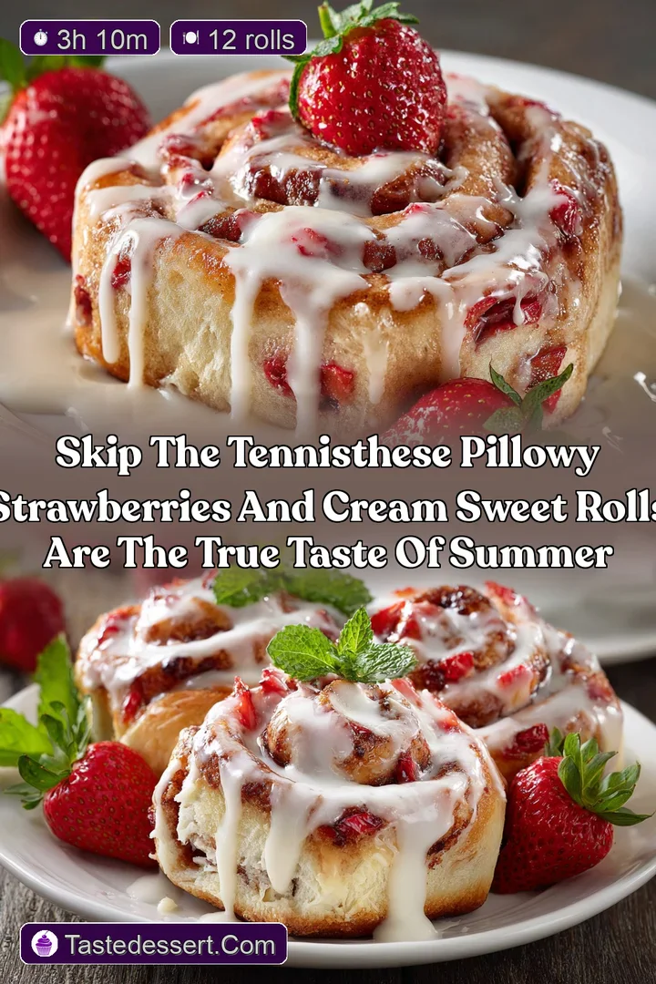 Skip the tennisthese pillowy Strawberries and Cream Sweet Rolls are the true taste of summer