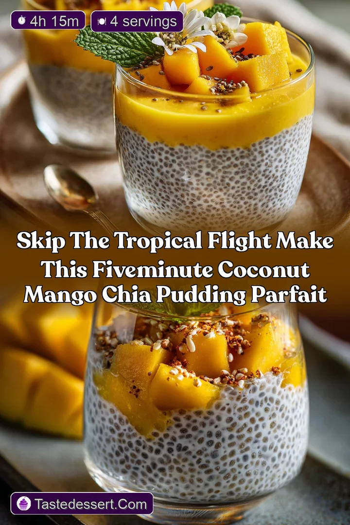 Skip the tropical flight Make this fiveminute Coconut Mango Chia Pudding Parfait