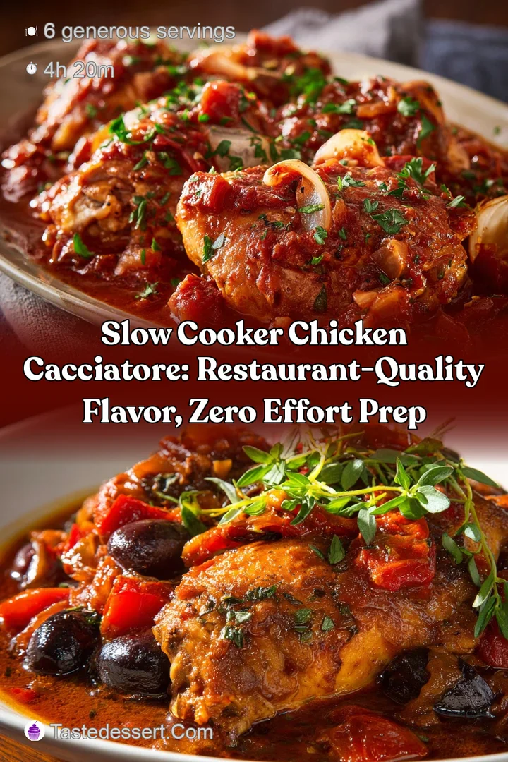 Slow Cooker Chicken Cacciatore: Restaurant-Quality Flavor Zero Effort Prep
