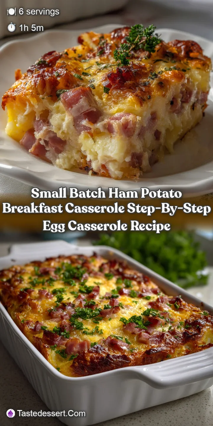 Small Batch Ham Potato Breakfast Casserole Step-by-step Egg Casserole Recipe