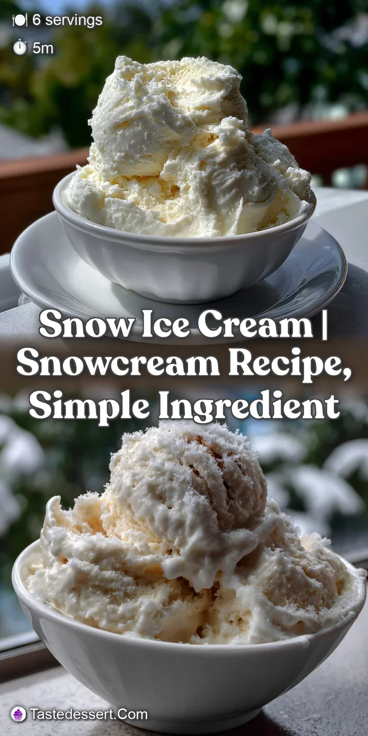 Snow Ice Cream | Snowcream Recipe Simple Ingredient