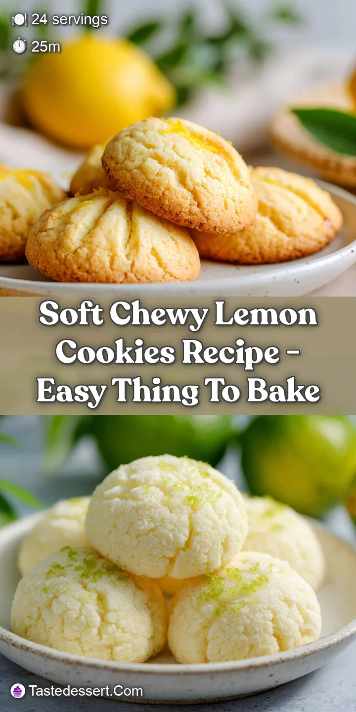Close-up of a soft lemon cookie, showing a pillowy, powdery surface with cracked details and a golden, melt-in-your-mouth ...