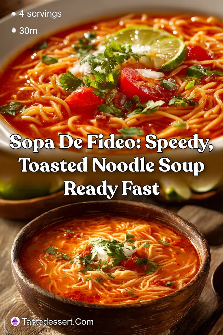 Sopa de Fideo: Speedy Toasted Noodle Soup Ready Fast