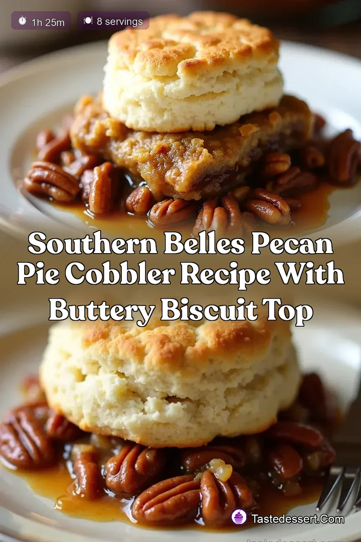 Southern Belles Pecan Pie Cobbler Recipe with Buttery Biscuit Top