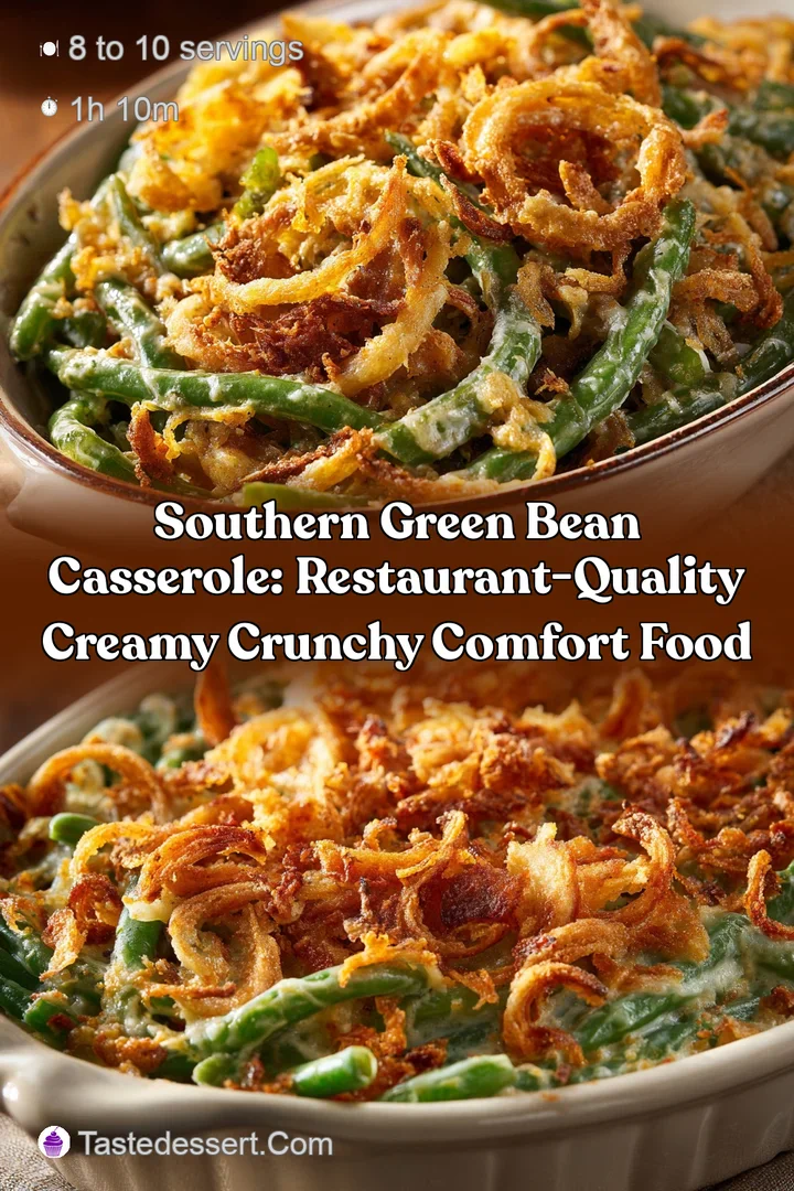 Southern Green Bean Casserole: Restaurant-Quality Creamy Crunchy Comfort Food