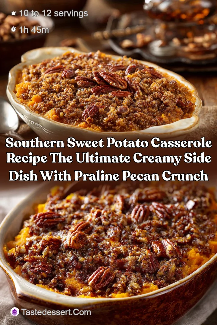 Southern Sweet Potato Casserole Recipe The Ultimate Creamy Side Dish with Praline Pecan Crunch