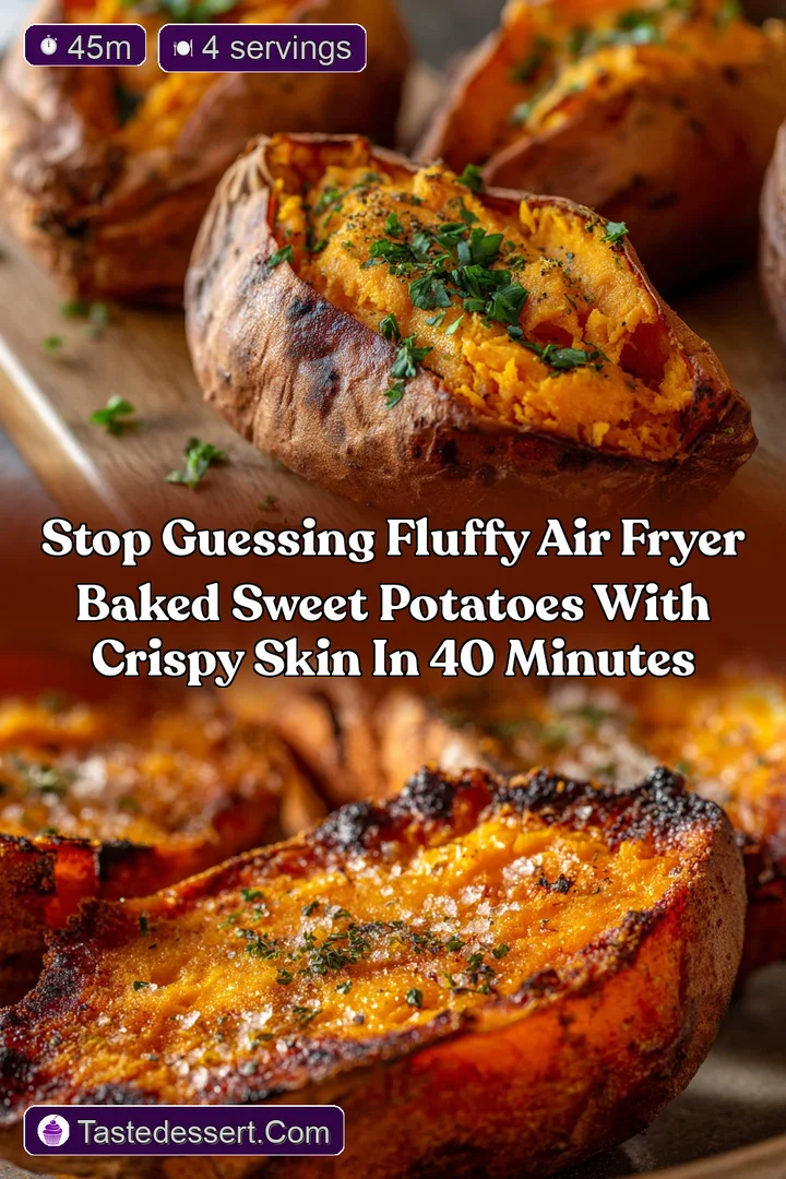 Stop Guessing Fluffy Air Fryer Baked Sweet Potatoes with Crispy Skin in 40 Minutes