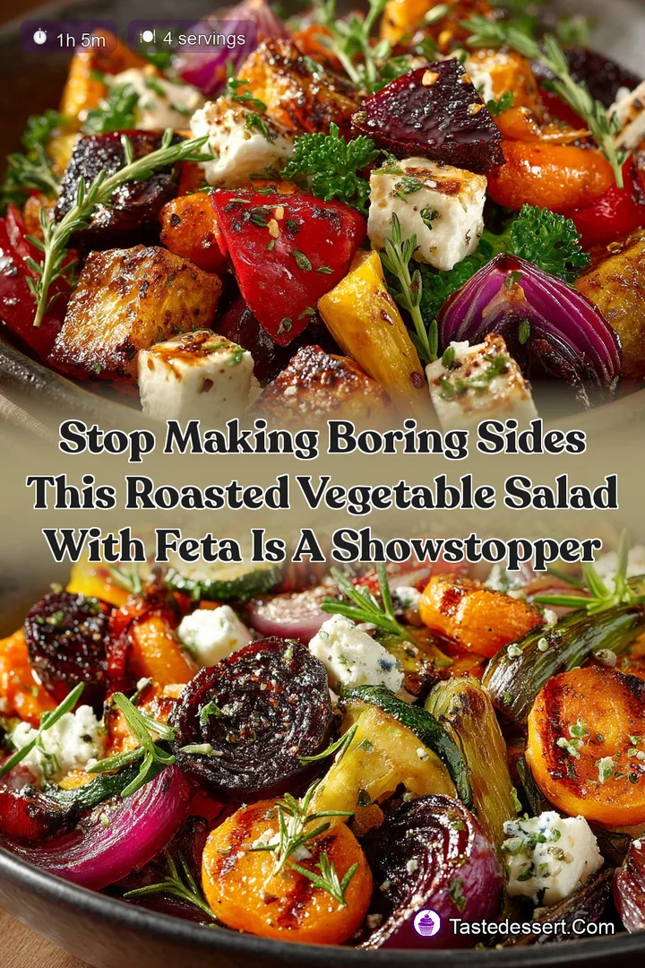 Stop making boring sides This Roasted Vegetable Salad with Feta is a showstopper