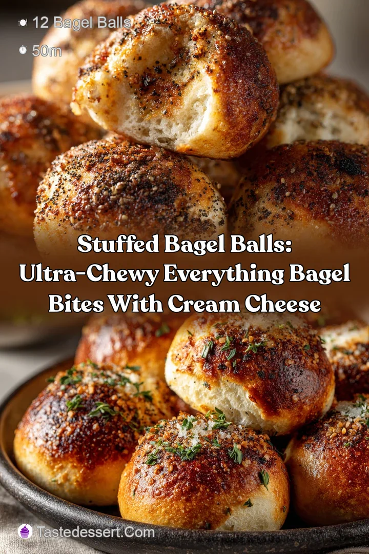 Stuffed Bagel Balls: Ultra-Chewy Everything Bagel Bites with Cream Cheese